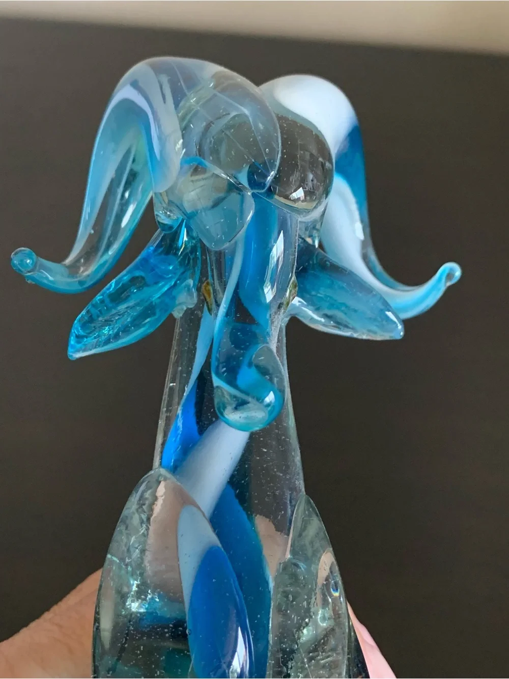 Murano-style Hand Blown Mexico Art Glass Antelope Gazelle Ram Big Horn Figurine